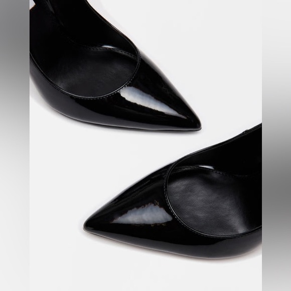 STEVE MADDEN Evelyn Black Patent Leather Pumps Heels Sleek Sexy Chic Shoes Sz 8 - Picture 6 of 16